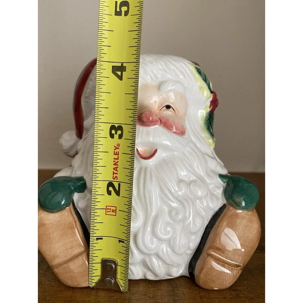 2001‎ Fitz & Floyd Candy Lane Santa Candle Cup Christmas Holiday